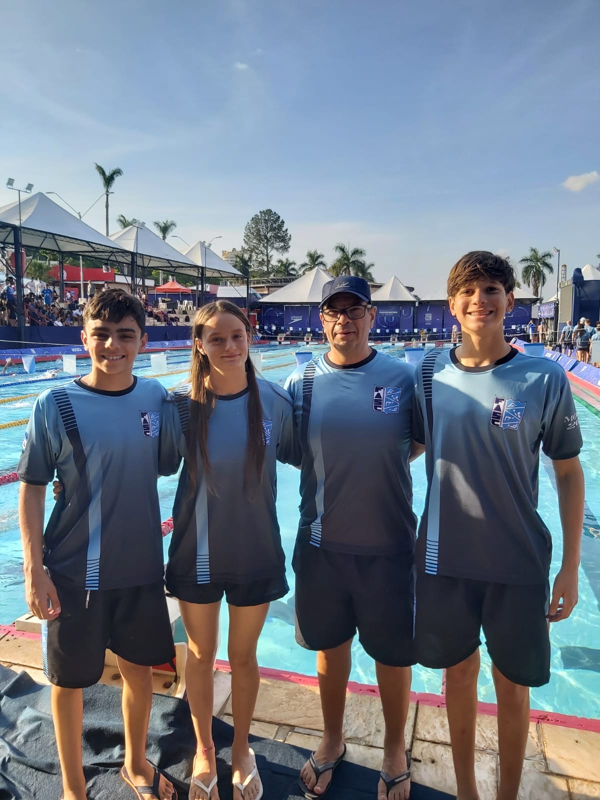 Atletas de Tubarão, SC, no Troféu Chico Piscina 2024.