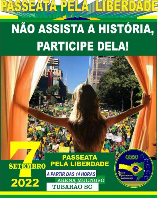 07 de setembro com passeata em Tubarão, SC.