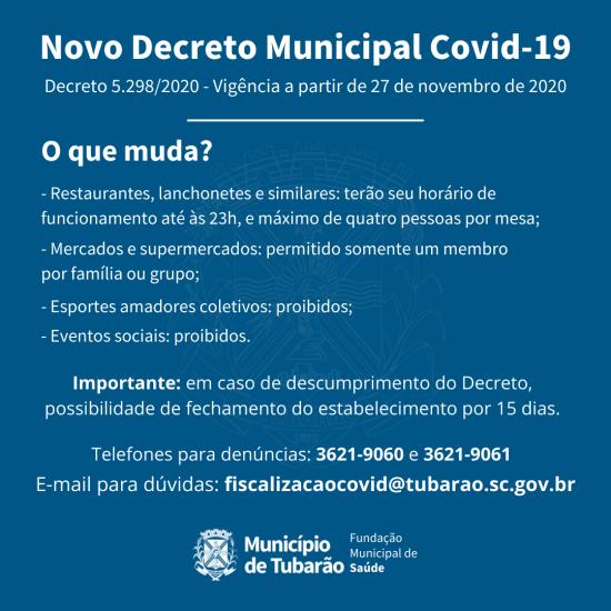 Enfrentamento da pandemia em Tubarão
