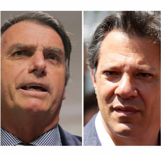 Ibope: Bolsonaro 54% e Haddad 46% 