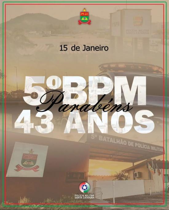  43 anos da PM de Tubarão, SC.